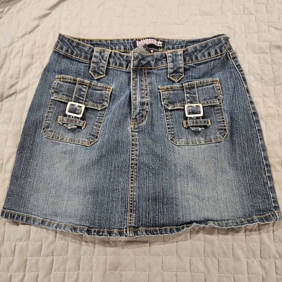Bubblegum Denim Mini Skirt - Size 11/12 - Picture 1 of 8